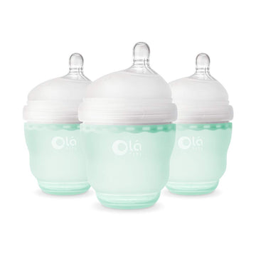 Olababy Gentle Silicone Baby Bottle, Anti-Colic, Bpa Free, Easy To Clean And Wide Neck Baby Bottles Best For Breast Feeding Babi