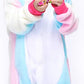 Easuit Rainbow Unicorn Onesie Pajamas Animal Costume Halloween Cosplay For Kids 6-8