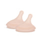 Suavinex Zero.Zero Adaptable Flow Asymmetrical Silicone Nipple, 2 Pack (0m+), Medium