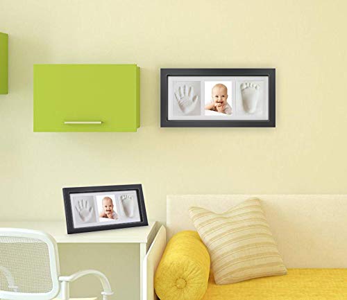 Nuaele Baby Hand And Footprint Kit, Baby Girl Gifts, Baby Boy Gifts, Wall Mount & Desktop Mount Decor Shower Picture Frames Gift