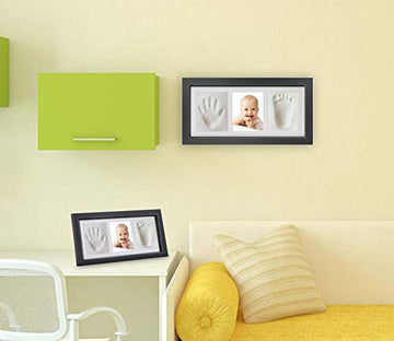 Nuaele Baby Hand And Footprint Kit, Baby Girl Gifts, Baby Boy Gifts, Wall Mount & Desktop Mount Decor Shower Picture Frames Gift