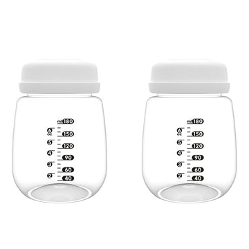 2Pcs Breast Pump Collection Bottles For Spectra S2 Spectra S1 Spectra 9 Plus Motif Luna Breast Pumps, 6.Oz 180Ml Reusable Wide N