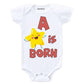Knitroot New Born Theme, A Star Is Born, Onesies, Unisex Baby Kids Half Sleeve Cotton Lycra White Romper, Sleepsuit, Bodysuit, 0