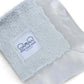 Luxury Baby Lovey with Satin Trim in Luxe Plush, Silver