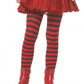 Girl Stripe Tights Large Black