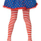 Girl Stripe Tights Medium Red/
