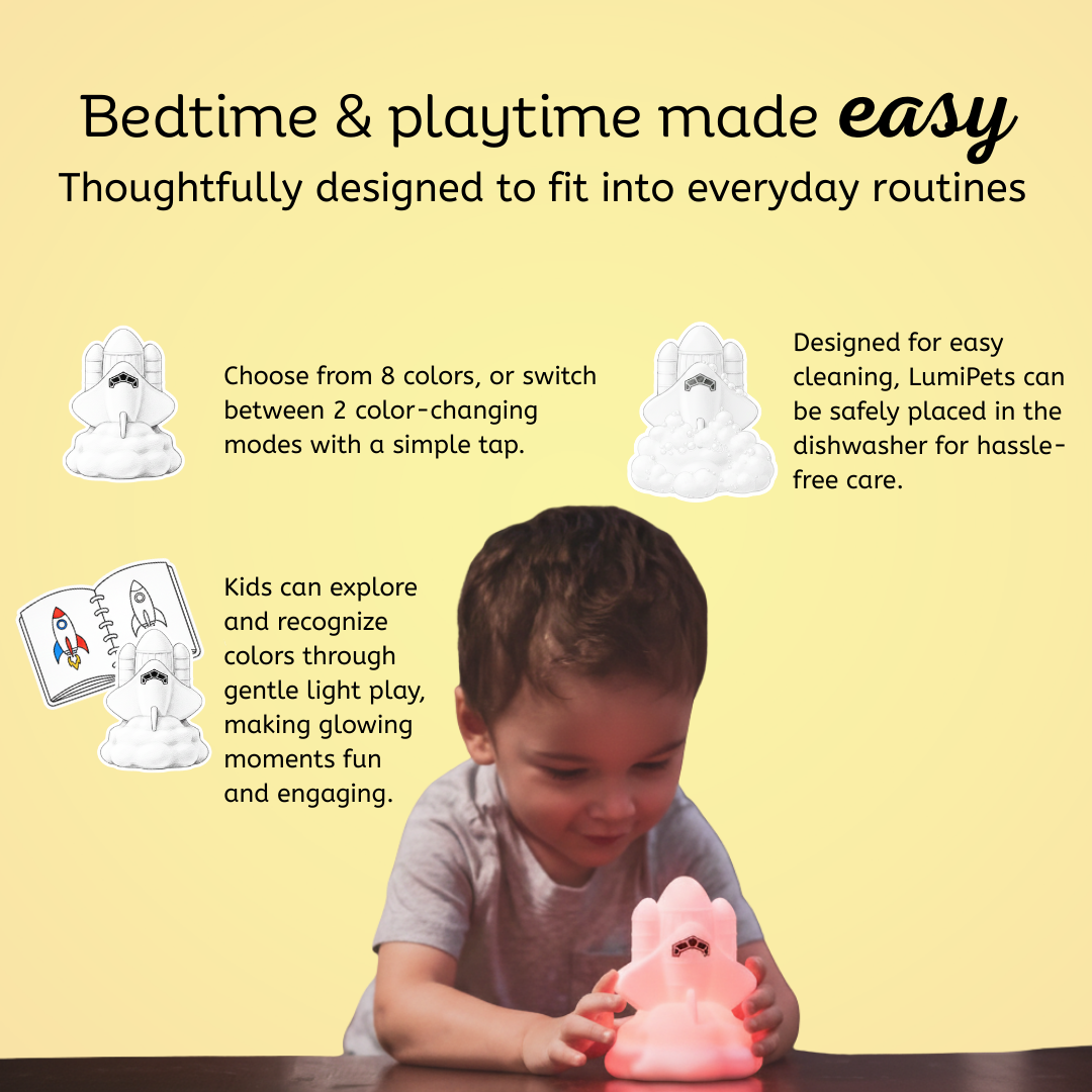 LumiPets Rowdy the Rocket Silicone Night Light