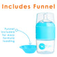 PopYum 5oz Anti-Colic Baby Bottle for Breast and Formula Feeding, 3-Pack, Blue, #1 Slow Flow Nipples