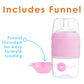 PopYum 5oz Anti-Colic Baby Bottle for Breast and Formula Feeding, 2-Pack, Pink, #1 Slow Flow Nipples