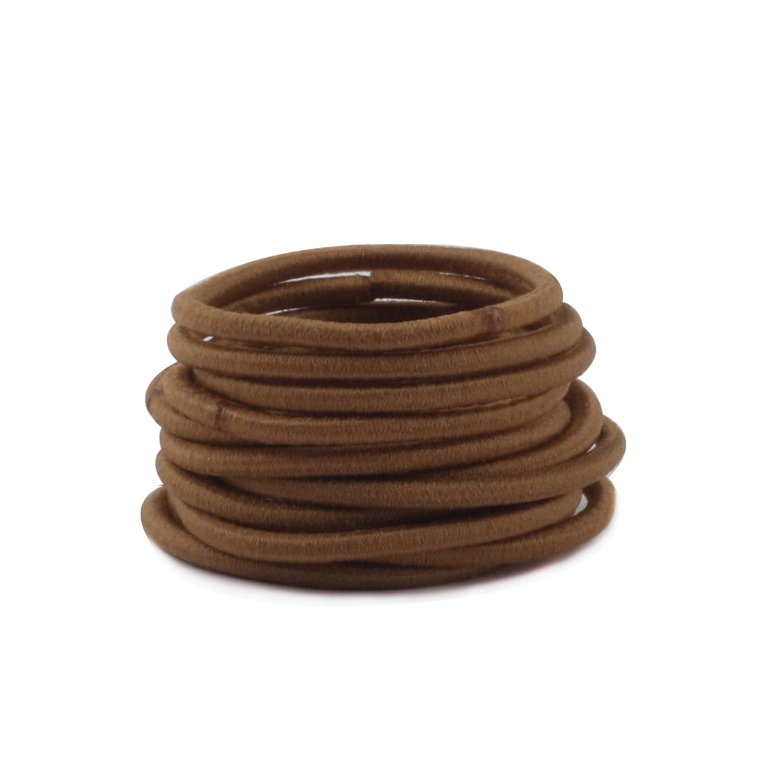 100 Pcs Baby Girls Hair Ties No Crease Hair Bands Elastic Ponytail Holders Thin Hair (2 Mm X 2.5 Cm,Light Brown)