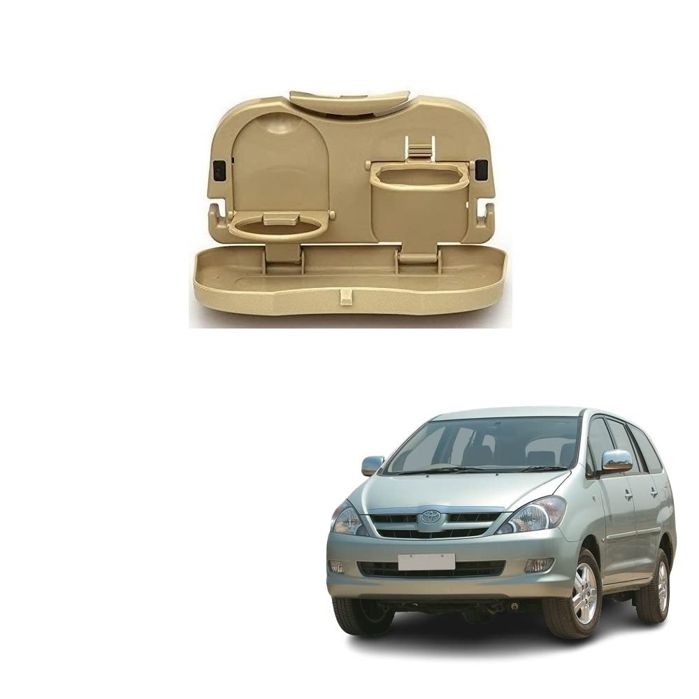 Stylish Foldable Compact Car Back Seat Tray for Food/Drinks/Cup/Bottle Holder Universal Pack of 1 Suitable for Innova Type1