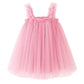 Bgfks Layered Tulle Tutu Dress For Toddler Girls,Baby Girl Rainbow Tutu Princess Skirt Set With Flower Headband.(Pink,18 Months)