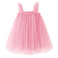 Bgfks Layered Tulle Tutu Dress For Toddler Girls,Baby Girl Rainbow Tutu Princess Skirt Set With Flower Headband.(Pink,2T)