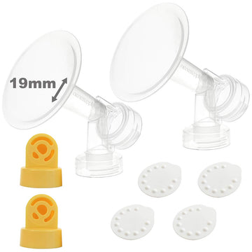 Nenesupply Pump Parts With 19Mm Flanges Compatible With Medela Breastpump Incl. Flange Breastshield Valve Membrane For Pump In S