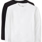 The Childrens Place Baby Boys And Toddler Long Sleeve Basic Layering T-Shirt Shirt, Blackwhite 2 Pack, 4T Us