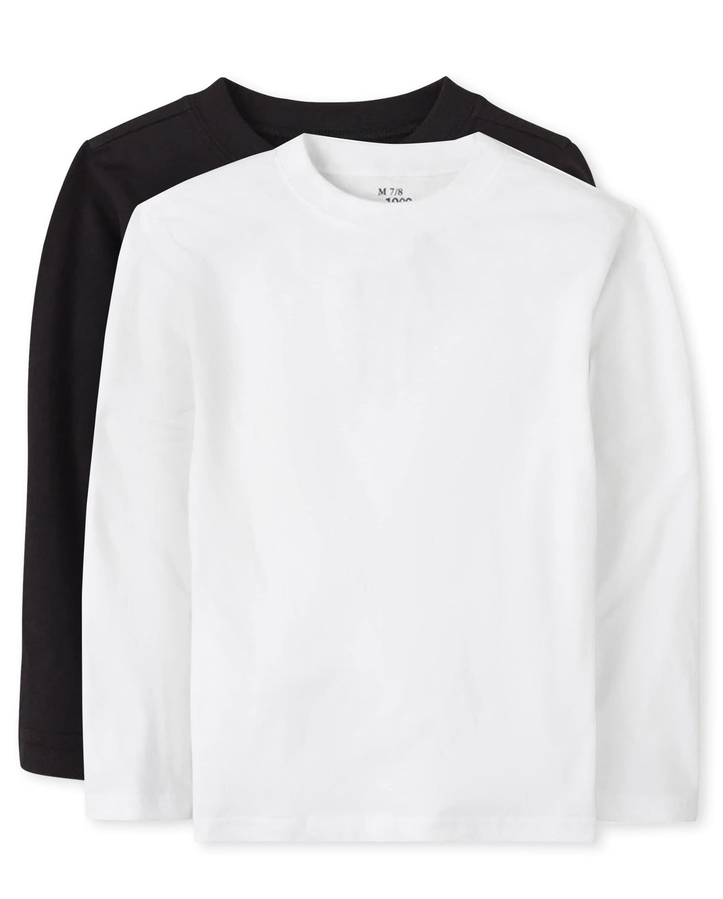 The Childrens Place Baby Boys And Toddler Long Sleeve Basic Layering T-Shirt Shirt, Blackwhite 2 Pack, 4T Us