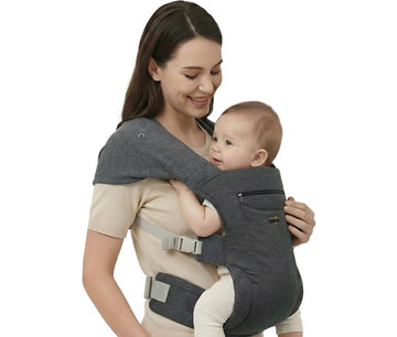 Golden Bee Cozy Nest Newborn Baby Carrier, Ergonomic, Baby Wrap Carrier, MShape Sitting Position, Padded Head & Neck Support, B