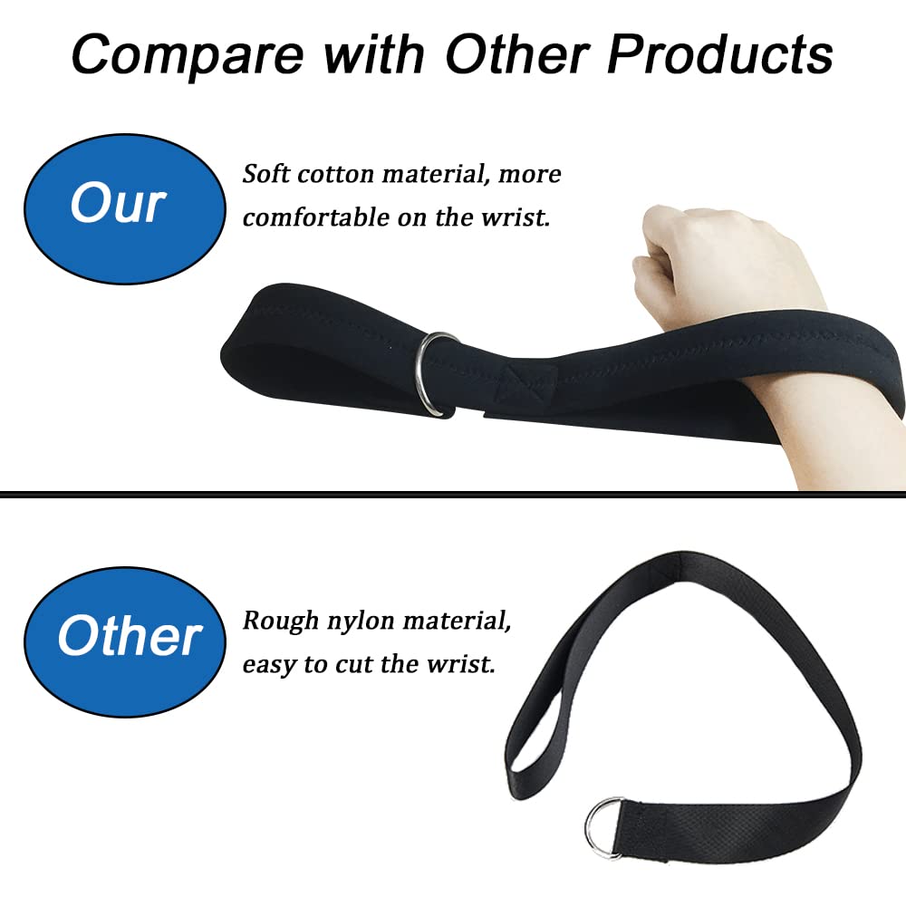 Syooy 2 Pack Baby Stroller Safety Wrist Strap Adjustable Pram Wheelchair Hand Leash Black Retractable Adjustable Dog Leash Short