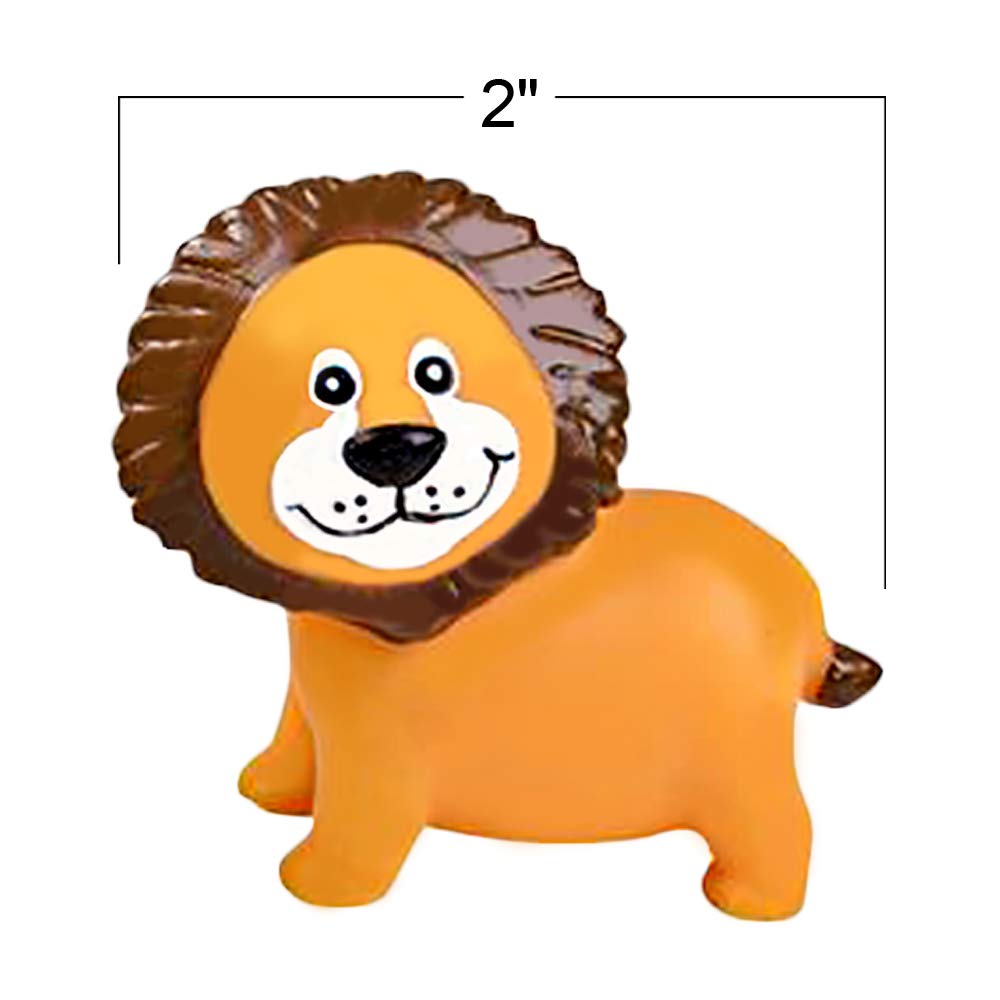 ArtCreativity Vinyl Zoo Animals Toys (Pack of 12) - Assorted Squeezable Toys Safari Animals Figures - Safari Birthday Party Favo
