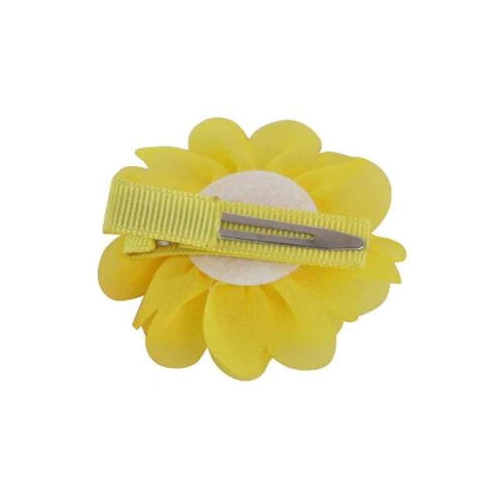 Insowni 24Pcs Alligator Hair Clips 3' Chiffon Flower Barrettes Hair Bow Accessories For Toddlers Baby Girl Kids