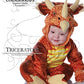 Underwraps Costumes Baby'S Triceratops Costume Jumpsuit, Rust, Small (6-12 Months)