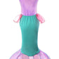 Ruuyiicoco Princess Mermaid Costume For Girls Party Dress Up With Wig Crown Jewelry (7-8 Years, Pink)
