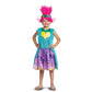 Poppy Troll Costume, Trolls World Tour Rainbow Poppy Costume For Kids With Headpiece, Deluxe Size Medium (7-8)