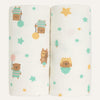 TUMMY Newborn Swaddle & Blanket Set | Ultra Soft Cotton Baby Wrap and Receiving Blanket | Breathable Muslin Sleep Blanket for In