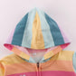 Akyzic Girls Rainbow Fall Jacket Zip Up Hoodie Kids Back To School Outfit Cotton Unicorn Hooded Sweatshirt Winter Outerwear 4T/3