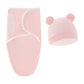 Merishopp Swaddle Wraps with Hat Babies Infant Blanket for Newborn Girls Birthday Gifts