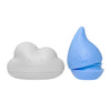 Ubbi Muted Color Cloud and Droplet Silicone Bath Squeeze Toys for Toddlers and Baby, Fun Interactive Bath Time Accessory, Set of