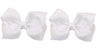 Zoonai 3 Inch Baby Girl Hair Bows Boutique Hair Clip Teens Toddlers Hairpin Headwear - Set Of 2 (White)
