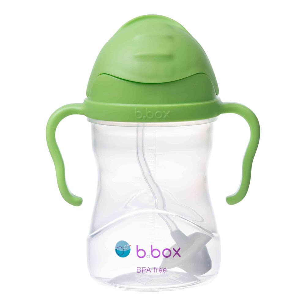 box Sippy Cup with Weighted Straw. Drink from any Angle, Leak Proof, Spill Proof, Easy Grip. BPA Free. For Babies 6m+ to Toddler
