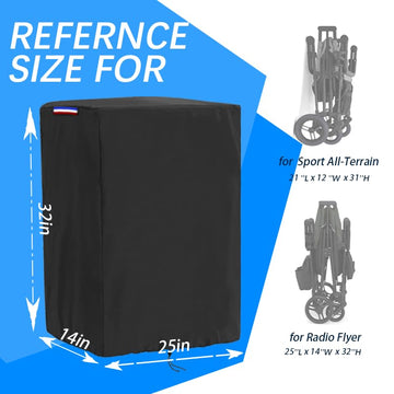 Rilime Wagon Cover Compatible With Radio Flyer,Waterproof Cover For Jeep Wagon Stroller (Cover Only),Dustproof 420D Cover For Je