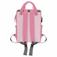 Artsadd Custom Name Diaper Bags Multifunction Backpack, Pink Stripe Love Travel Back Pack Customized Large Capacity Mommy Nappy