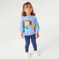 Akyzic Little Girls Sweatshirt Blue Toddler Winter Crewneck Pullover Christmas Sweater Kids Cute Tops Long Sleeve Ladybug Shirts
