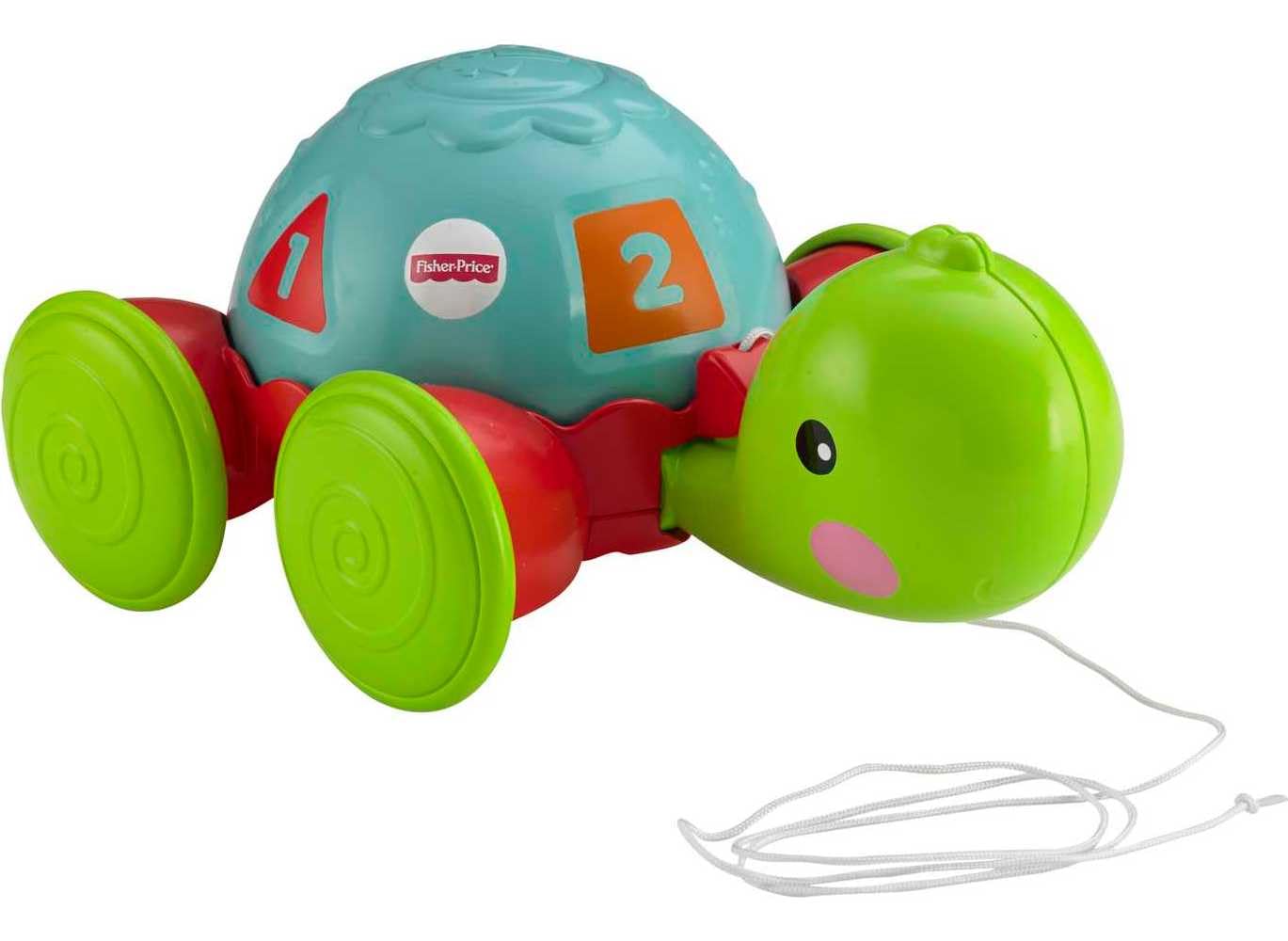 Fisher-Price Pull-Along Turtle, Baby and Toddler Pull Toy with Fun Actions for Ages 12 Months and Older