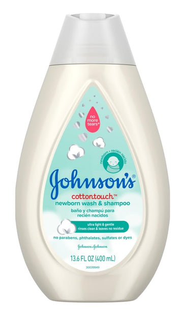 Johnsons Baby Cotton Touch Newborn Wash & Shampoo 13.6 Ounce (400Ml) (6 Pack)