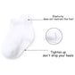 Qiyiendian 6 Pairs Non Slip Cozy Warm Ankle/Low Cut Socks With Grips For Baby Infant Toddler Kids Boys Girls(5-D White,6-12 Mont