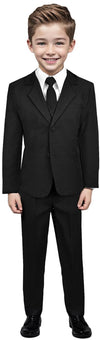 Black N Bianco Boys Suit With Tie For Toddlers And Infants. (Large 12-18 Months, Black)