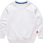 Haxico Unisex Kids Solid Cotton Thin Pullover Sweatshirt T-Shirt Toddler Baby Crewneck Long Sleeve Tshirts Tops Blouse White, 6