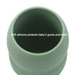 Pandaear (2 Pack 100% Tiny Silicone Drinking Training Cup For Baby And Toddler (Blue/Green)