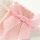 Qandsweet Baby Girl Knee-High Socks Toddlers Bow Stockings Newborn Infant Sock (0-12 Months, Solid Colors)