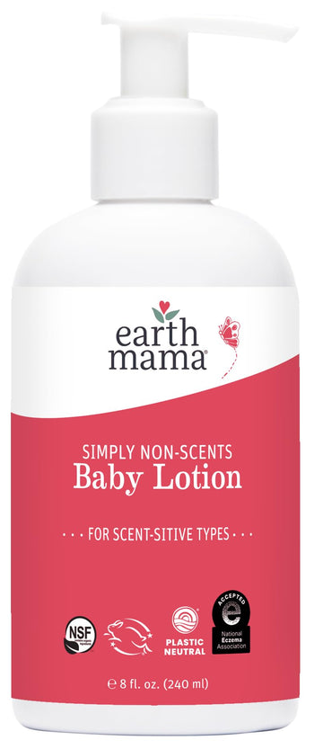 Earth Mama - Simply Non-Scents Baby Lotion for Dry Skin - 8 oz