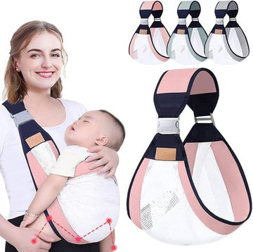 NOBILEA Mesh Baby Wraps Carrier Belt, Adjustable Baby Sling Belt with Thick Shoulder Straps, Baby Outdoor Care Accessories for I