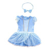 Dressy Daisy Baby Girls Princess Dress Onesie Bodysuit Romper Halloween Costume With Headband Size 9-12 Months Blue 213