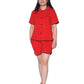 FUNKRAFTS Dots Print Nightsuit for Girls Red & Black (Size : 9 to 10 Years)