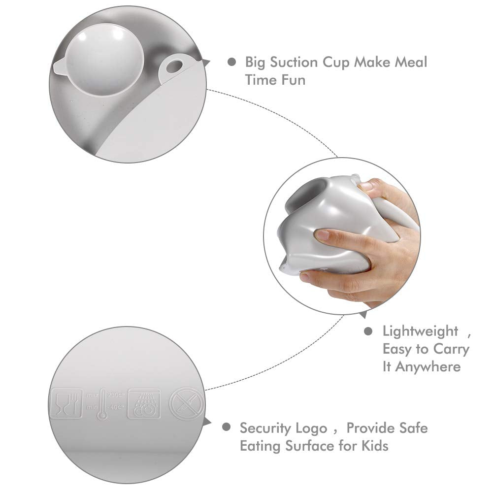 Food Catching Baby Placemat With Suction - Non-Slip Placemats For Kids With Strong Suction Silicone Placemats Suction Babies Tod