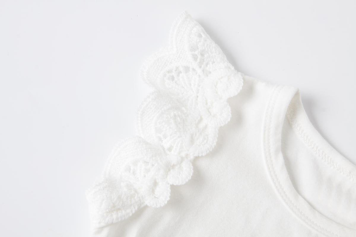 Yatong Baby Girls Bodysuit Baby Romper(0-6 Months, White)