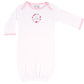 Luvable Friends Unisex Baby Cotton Gowns, Pink Floral, 0-6 Months Us